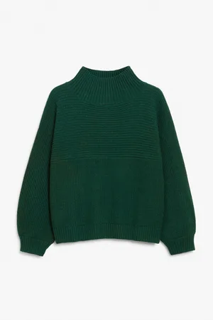 Monki Vertical knit turtleneck sweater