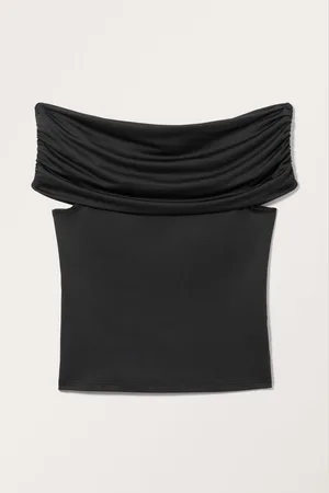 Monki Fitted Sleeveless Off-shoulder Top