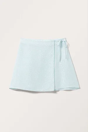 Monki Tie Mini Wrap Skirt