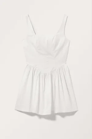 Monki Ruched sleeveless mini dress