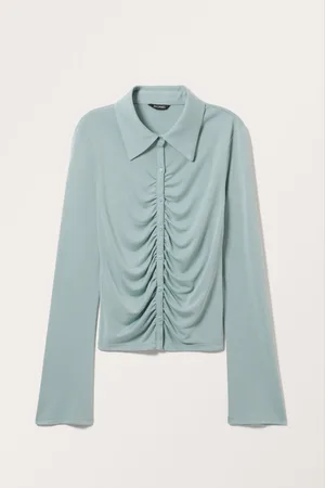 Monki Ruched Jersey Shirt