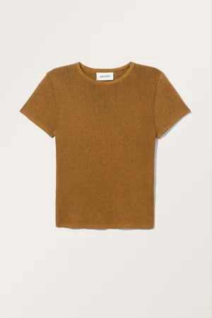 Monki Knitted Short Sleeve T-shirt