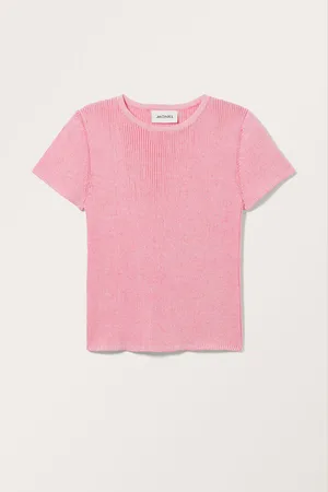 Monki Knitted Short Sleeve T-shirt