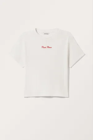 Monki Short Sleeve Pointelle T-shirt