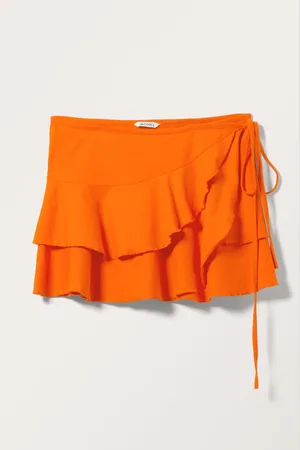 Monki Frilled Mini Wrap Skirt