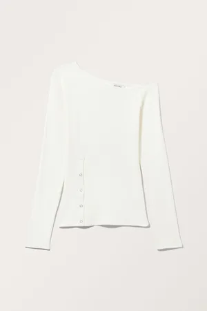 Monki Off-shoulder Side Slit Top