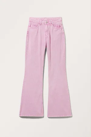 Monki Washed Flared Cotton Trousers