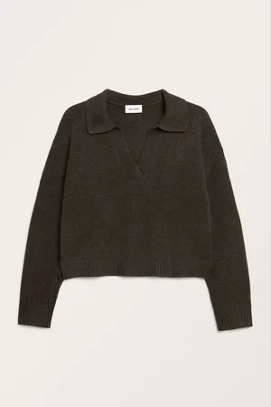 Monki Soft knit polo sweater