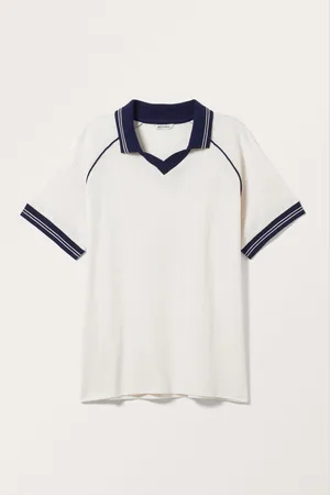 Monki Oversized Raglan Sleeve Polo Top