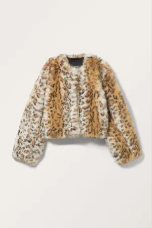 Monki Short Faux Fur Jacket