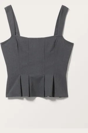 Monki Square Neck Suiting Top