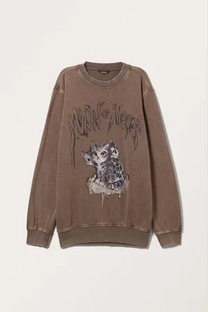 Monki Long Sleeve Mini Sweatshirt Dress