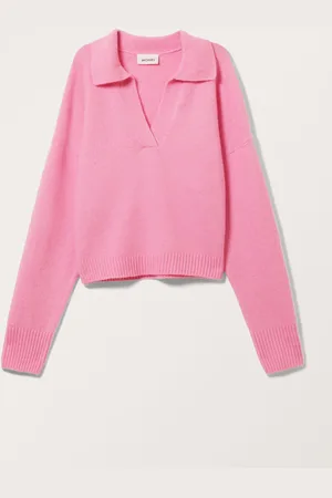 Monki Soft knit polo sweater