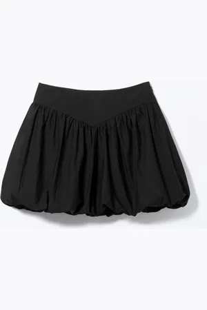 Monki Mini Peplum Poplin Skirt