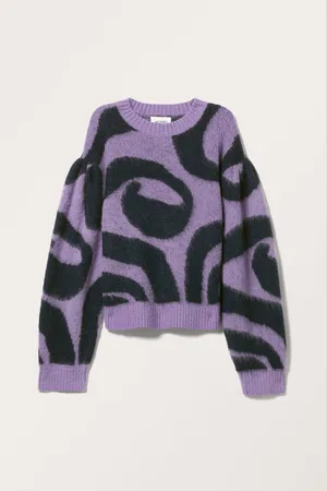 Monki Knitted Puffy Sleeve Sweater