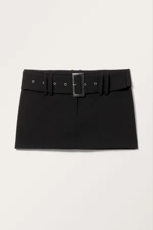 Monki Belted Mini Suiting Skirt