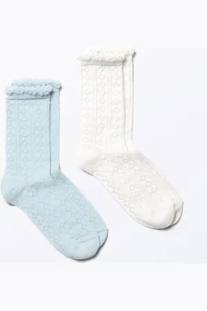 Monki 2-pack Pointelle Socks