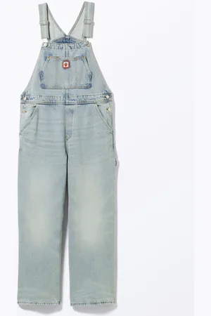 Monki Embroidered Denim Dungarees