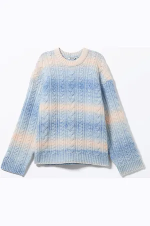 Monki Cable-Knitted Gradient Sweater