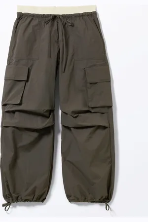 Monki Loose Nylon Cargo Trousers
