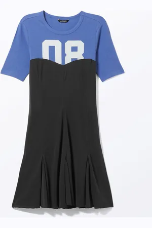 Monki Short-Sleeved Mini Jersey Dress