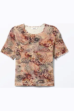 Monki Soft Printed Short-Sleeved T-shirt