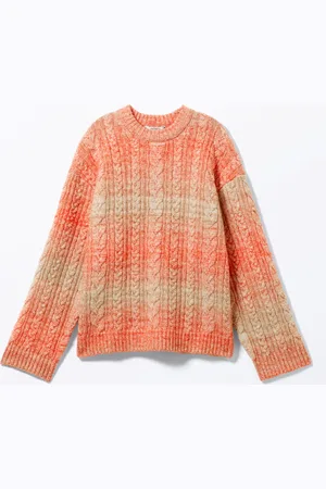 Monki Cable-Knitted Gradient Sweater