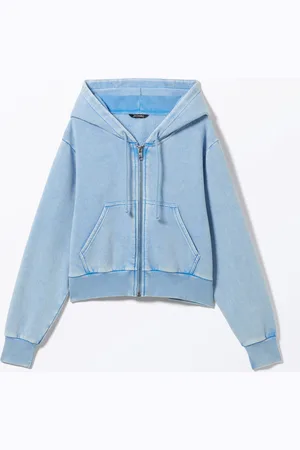 Monki Cropped Zip Hoodie