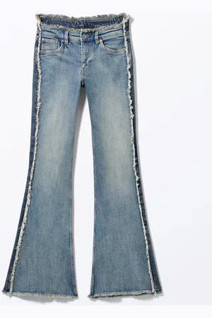 Monki Katsumi Low Waist Patchwork Flared Jeans