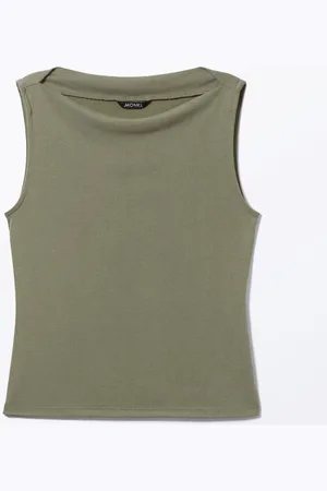 Monki Super soft sleeveless boatneck top