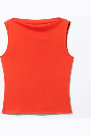 Monki Super soft sleeveless boatneck top