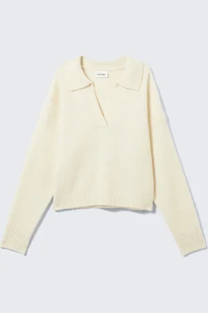 Monki Soft knit polo sweater