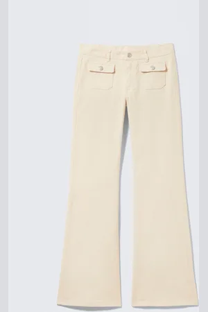 Monki Low Waisted Bootcut Twill Trousers