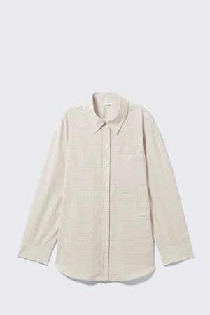 Monki Long-Sleeved Oversized Poplin Shirt