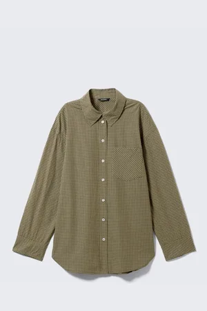 Monki Long-Sleeved Oversized Poplin Shirt