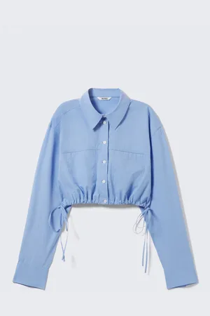 Monki Cropped Loose Cargo Shirt