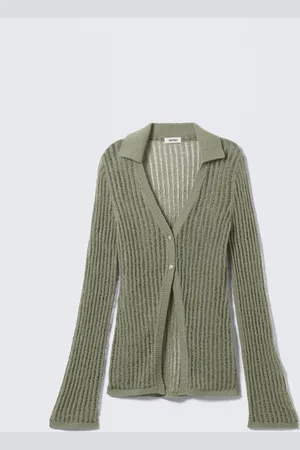 Monki Open-Knit V-neck Cardigan