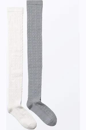 Monki 2-pack Pointelle Knee-High Socks