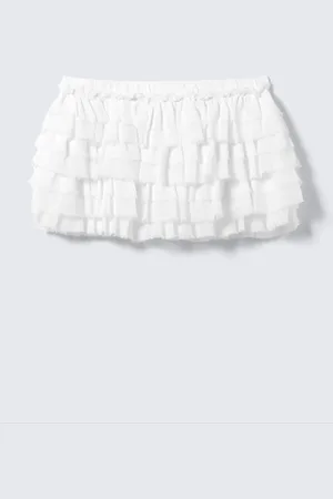 Monki Layered Frill Mini Skirt