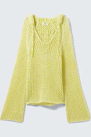 Monki Open-knit Hooded Sweater