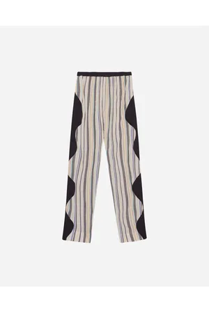Ganni Mix Slub Stripe Elasticated Pants