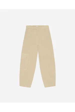 Ganni Washed Cotton Canvas Elasticated Curve Pants