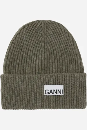 Ganni Light Structured Rib Knit Beanie