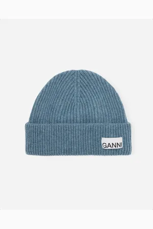 Ganni Light Structured Rib Knit Beanie