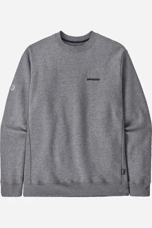 Patagonia Fitz Roy Icon Uprisal Crew Sweatshirt - Gravel Heather