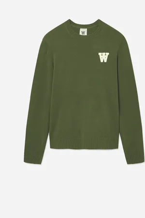 WoodWood Tay AA CS Jumper - Green Moss