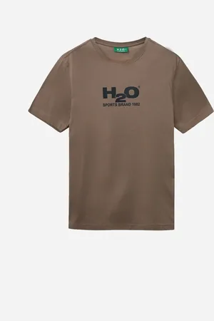 H2O Logo Tee - Dusty Oak/Navy