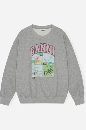 Ganni Isoli BD Oversized Sweatshirt - Paloma Melange