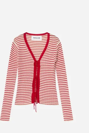 Résumé FinnleyRS Knit Cardigan - Red Stripe