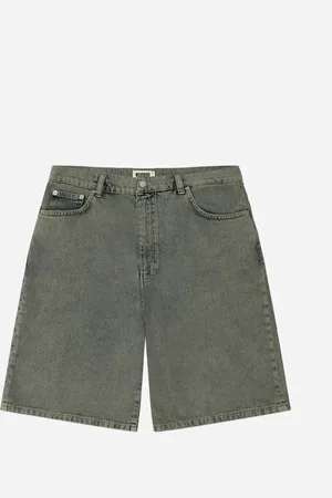 Woodbird Rami Dirt Shorts - Dark Green